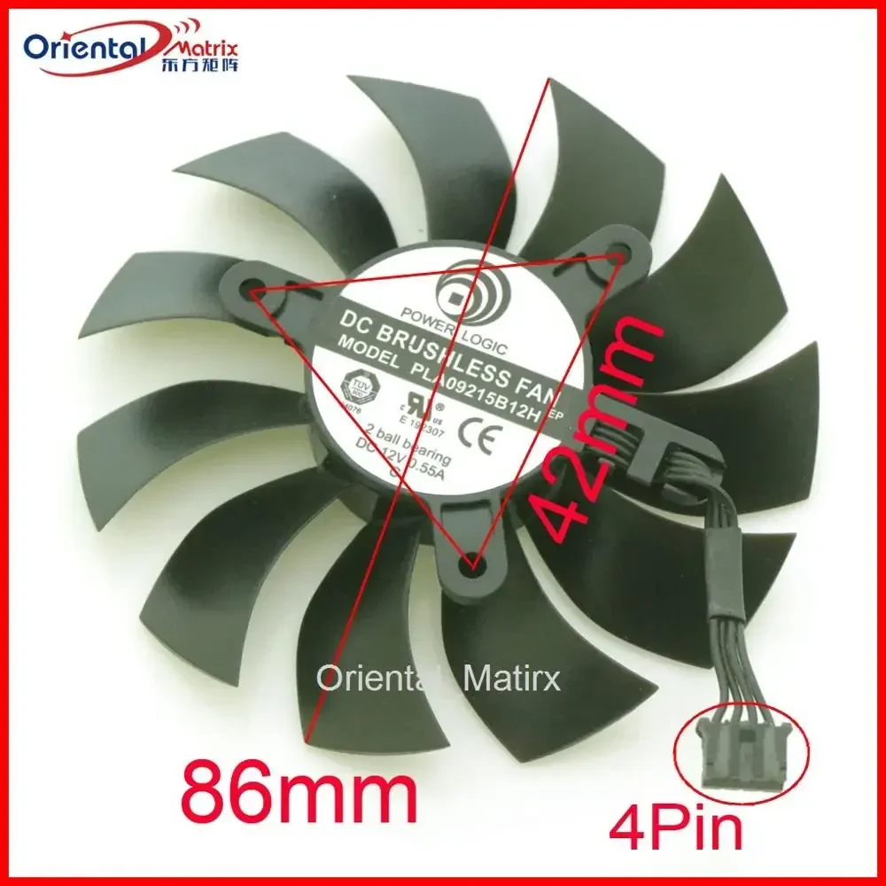 Gpu Cooler - PLA09215B12H 12V 0,55A 86mm Ventoinha de
