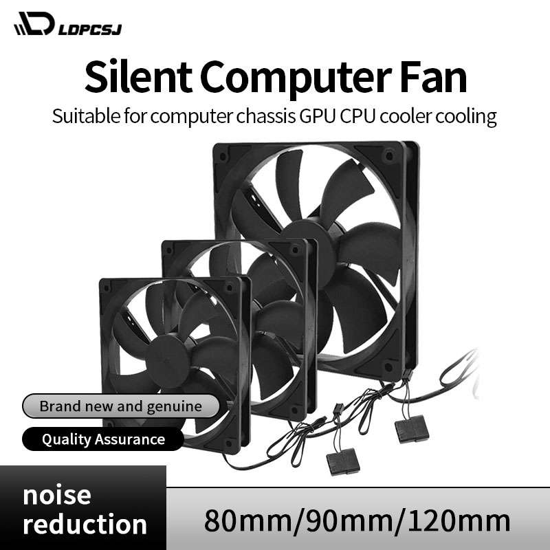 Gpu Cooler - Ventilador silencioso para computador, 80mm, 90mm,