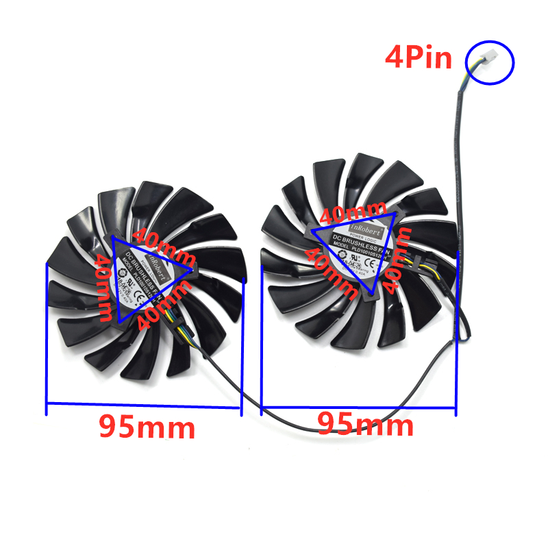 2Pcs 95mm PLD10010S12HH Ventil - Cpu Heatsink avaliação e preço
