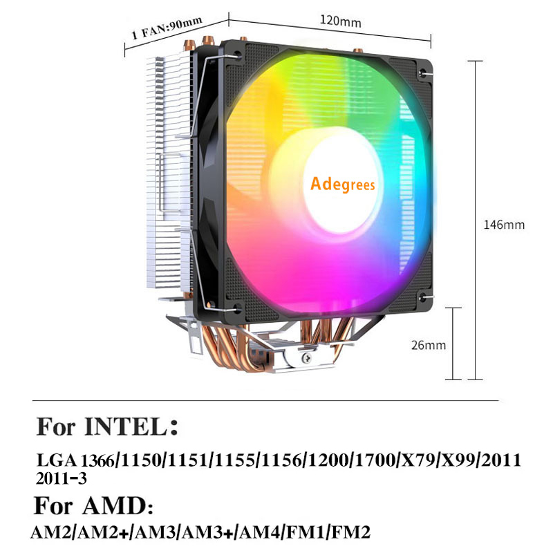 Cooler de CPU X99 Tower com 4  - Cpu Heatsink avaliação e preço